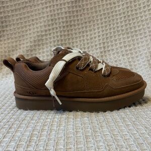 UGG Women’s Tan Sneakers with White Laces